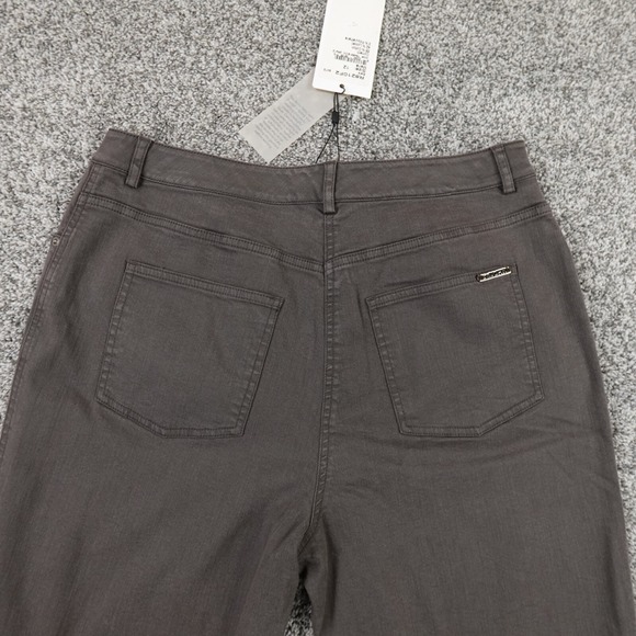 NEW St John Pants Womens 12 Brown Chino Trouser Marie Straight High Rise Stretch - Picture 11 of 13